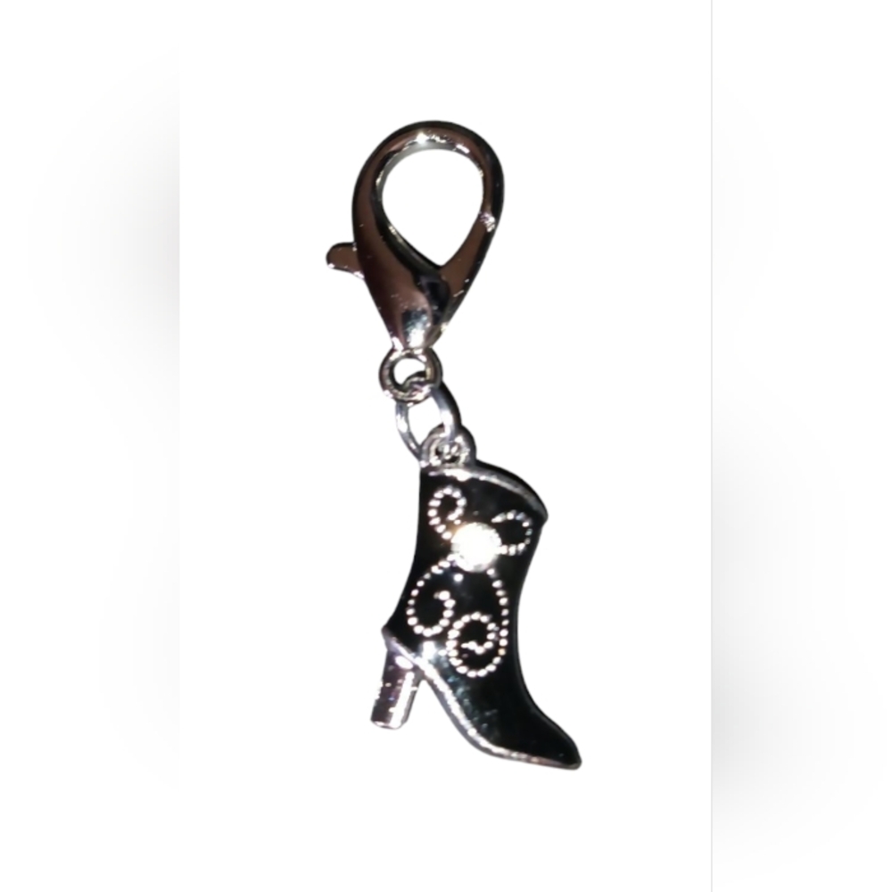 Hand Crafted Silver and Black Bag/Purse Charm